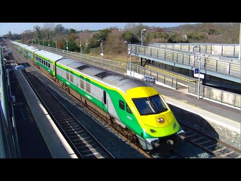IE Mark 4 Intercity train + 201 Class Loco 217 - Kildare Station