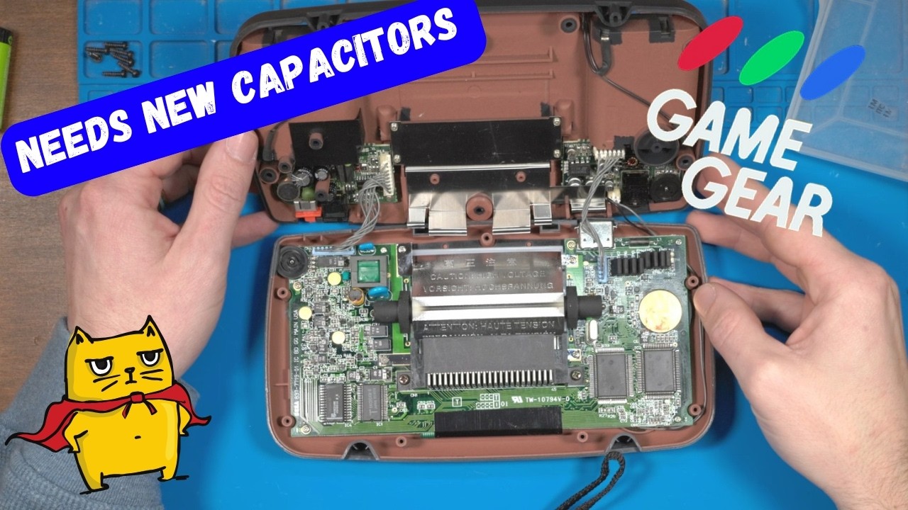 Replacing Capacitors in a Sega Game Gear: Reviving This 90s Legend