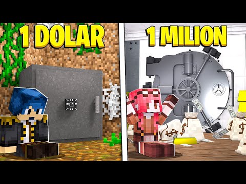 BANCA DA 1€ VS BANCA DA 1.000.000€! - MINECRAFT