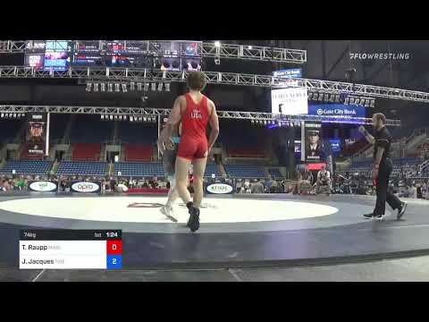 74 Kg Rr Rnd 2 - Tony Raupp, Minot MatWrats Wrestling Club Vs Jarrett Jacques, Tiger Style Wrestli