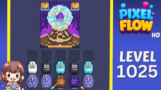 Pixel Flow Level 1025 Solution Walkthrough