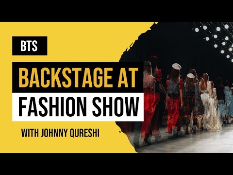 Backstage at fashion show
