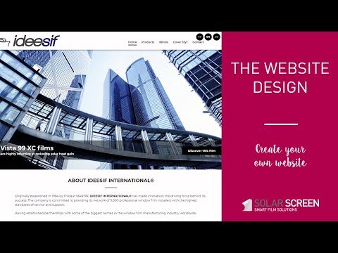 Solar Screen CMS: the website design