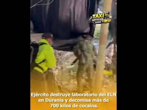 El Ejército destruye laboratorio del ELN en Durania y decomisa más de 700 kilos de cocaína.