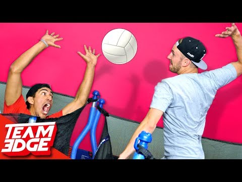 Trampoline Volleyball Challenge!! Video