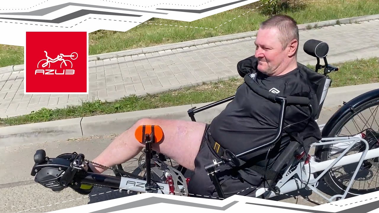 Breaking Barriers: Adaptive Trike with e-assist & Enviolo Hub for One-Legged, Armless, Deaf Rider - YouTube