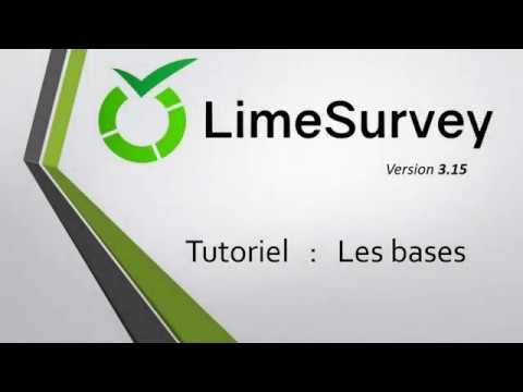 Les bases de LimeSurvey.