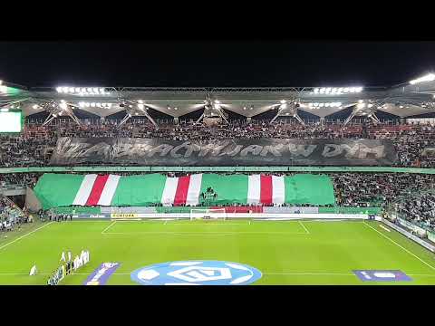 Legia - Radomiak 19/12/2021 mistrzem Polski jest Legia na wejście piłkarzy