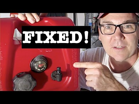 Plastic boat gas tank leak. Fixing a portable marine fuel tank