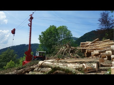 als Flachlandseilkran + im steilen Gelände tip-top  TST Junior 2t 3-Seil