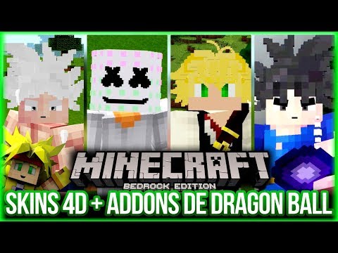 MonsterGaming - PACK OF MORE THAN 50 4D SKINS FOR MINECRAFT PE (Bedrock) + Dragon Ball Addons - MonsterDroiid