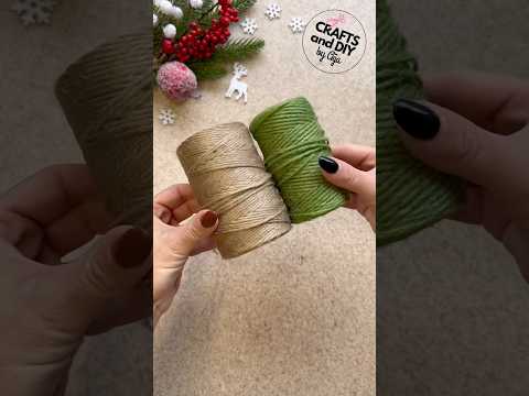 EASY Christmas Craft with jute rope🎄 #diy #crafts #christmas #ornaments #tutorial #howto #idea #fyp
