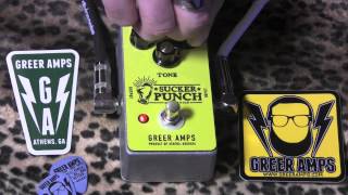 Video thumbnail for Greer Amps SUCKER PUNCH Distortion pedal demo with Les Paul & Dr Z Antidote by gearmanndude