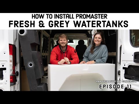 How to Install an Over the Wheel Well Fresh & Undermount Grey Watertank DIY ProMaster Van Build