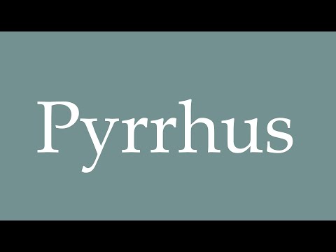 How to Pronounce ''Pyrrhus'' Correctly in French