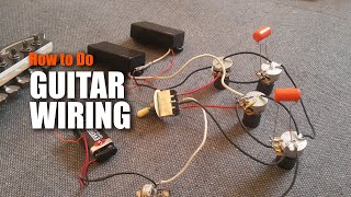 How to do Guitar wiring Active pickups battery 3-way switch