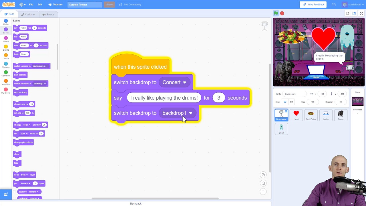 Interactive Collage - Change Backdrops