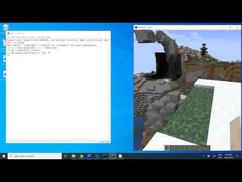 Learn Python with Minecraft - Part 1: Setting Up The Environment -  Step 8: Testing the Set-Up