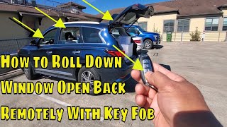 How To Roll Windows Down and Up on Infiniti And Nissan With Key Fob