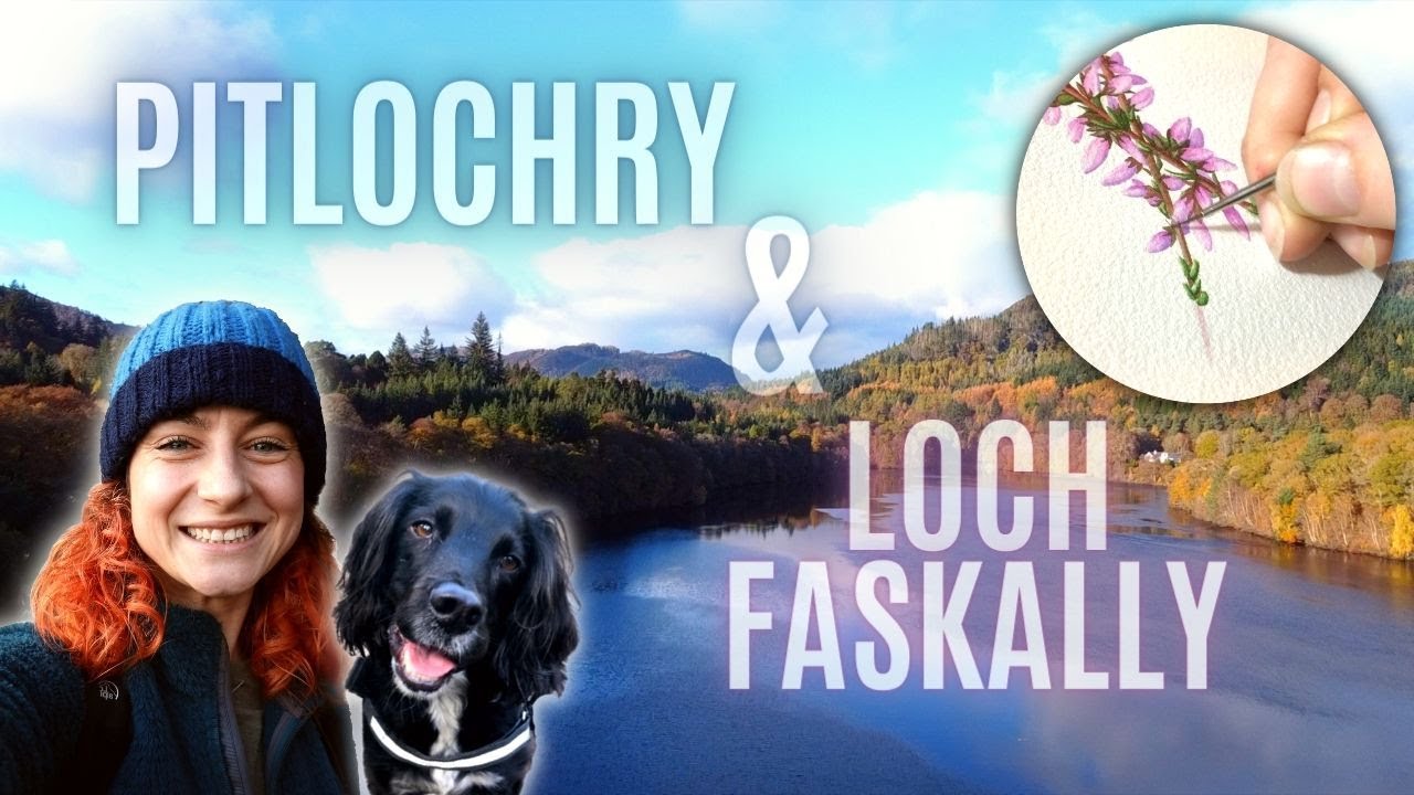 Watch video LOCH FASKALLY WALK | Pitlochry, Scotland | Painting Scottish Heather in Watercolour | Ep42 Now LOCH FASKALLY WALK | Pitlochry, Scotland | Painting Scottish Heather in Watercolour | Ep42