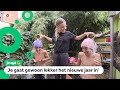 Deze kinderen doen een Nieuwjaarsduik in hun eigen tuin