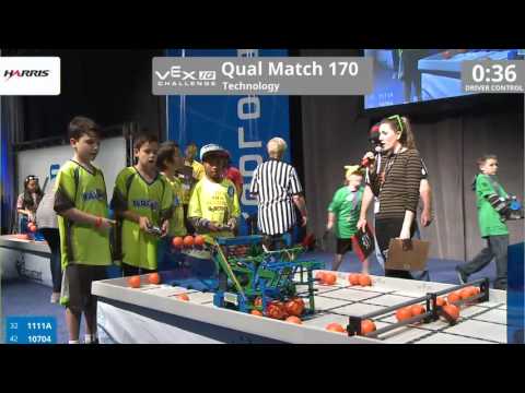 VEX Worlds 2016 - VEXIQ Elementary School - Technology - Qual 170 (1111A 10704) 102