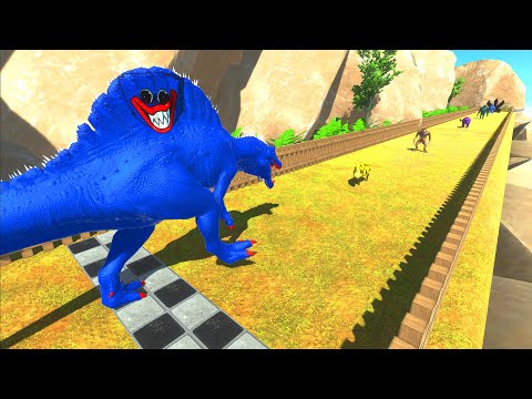 HUGGY WUGGY SPINOSAURUS DEATHRUN Have all animal units - Animal Revolt Battle Simulator
