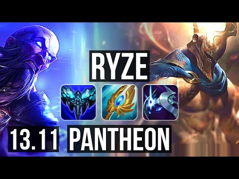 RYZE vs PANTHEON (TOP) | 9 solo kills, Legendary | KR Diamond | 13.11