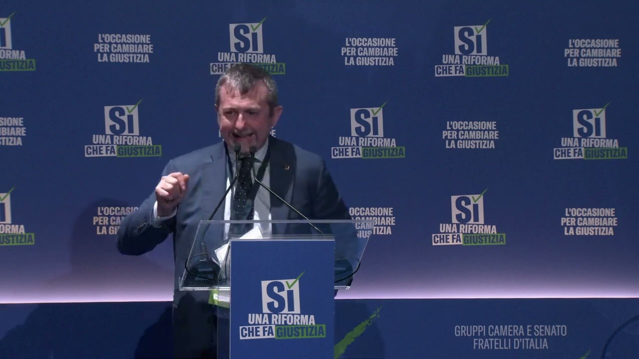 DEL MASTRO INTERVIENE ALL'EVENTO DI FRATELLI D'ITALIA "UNA RIFORMA CHE FA GIUSTIZIA"