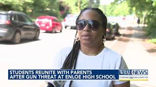 Students reunite with parents after gun threat at Enloe High School