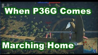 P36Gホーク Ｈawk 両翼先端破損 失いても帰投 無事に着陸できる？ Replay Movie Realistic Battle War Thunder!