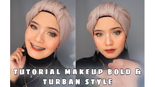 Download lagu TUTORIAL MAKEUP BOLD & TURBAN SIMPLE 💫 mp3