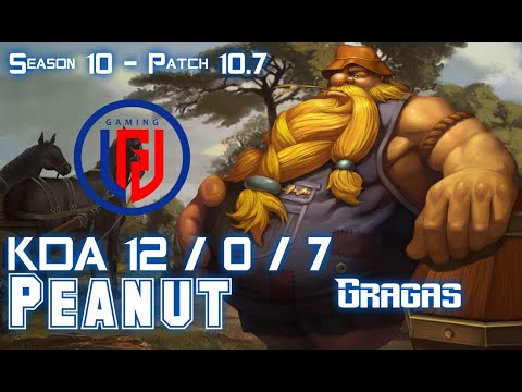 LGD Peanut GRAGAS vs SYLAS Jungle - Patch 10.7 KR Ranked