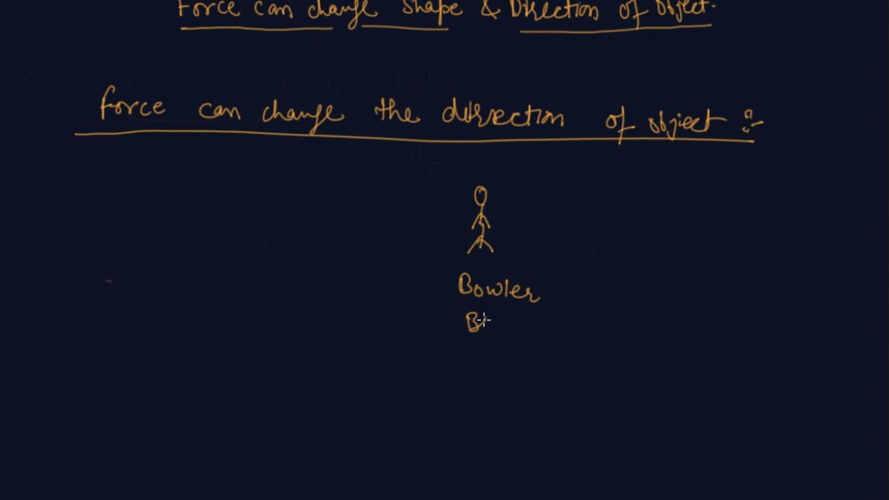 Force Can Change the Shape and Direction of Object | Class 8 Physics Force and Pressure