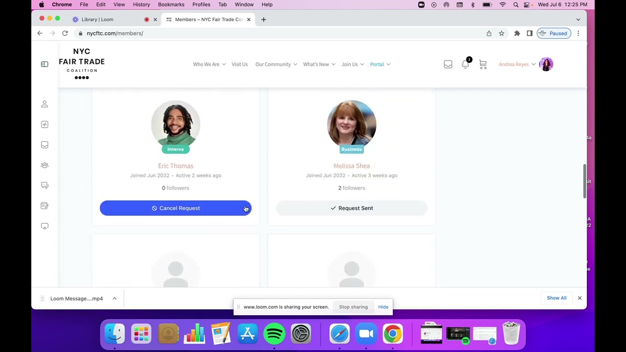 How to connect with other members.