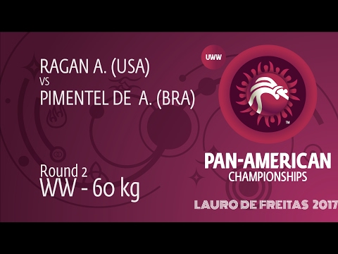 Round 2 WW - 60 kg: A. RAGAN (USA) df. A. PIMENTEL DE  (BRA) by FALL, 6-0