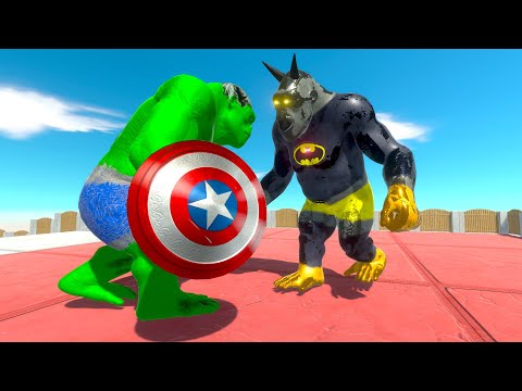 HULK GORO vs BATMAN GORO OASIS DEATH RUN - Animal Revolt Battle Simulator