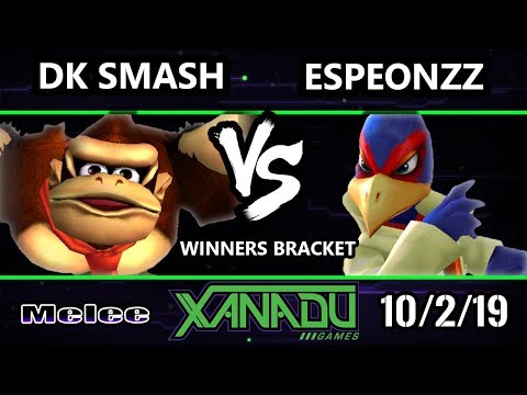 S@X 322 SSBM - DK SmAsH (Donkey Kong) Vs. Espeonzz (Falco) Smash Melee Winners Round 1