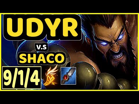 BRANIX (UDYR) vs SHACO - 9/1/4 KDA JUNGLE GAMEPLAY - EUW Ranked MASTER