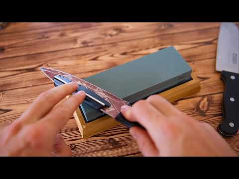 How to Use a Sharpening Stone KEENBEST Whetstone Professional Kitchen Knife Sharpener Stone Kit