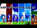 Sonic The Hedgehog 2 4 BIT Vs 8 BIT Vs 16 BIT Vs 32 BIT Vs HD Vs 2 5D Vs 3D