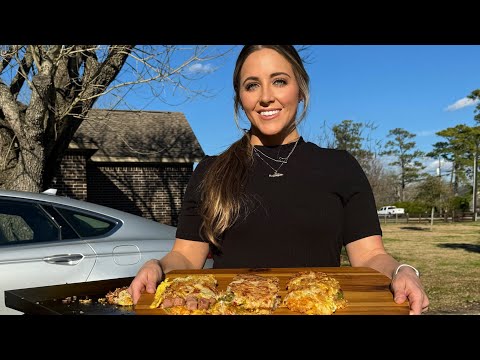 Loaded Hashbrown Omelettes on the Griddle 🔥