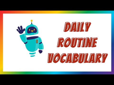 Vocabulary: 40+ Daily Routine vocabulary with sentence | listen and practice @KidsTimeLearning