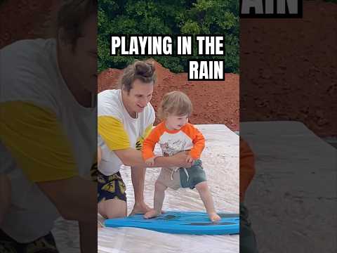 PLAYING IN THE RAIN WITH MY SON 😍