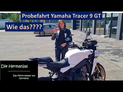 Tanjas Probefahrt mit der Tracer 9 GT 2023. Wie das? Sie hatte ja schon die Tracer 9 GT?