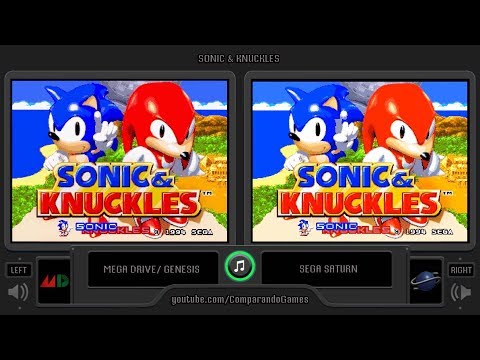 Sonic & Knuckles (Sega Genesis vs Sega Saturn) Side by Side Comparison