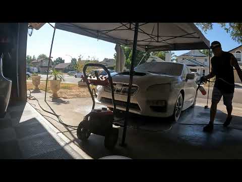 Subaru full exterior with clay bar,  cut and polish water spots removed 😎