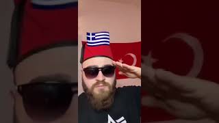 some turkish man getting angry over greek flag (not mine)