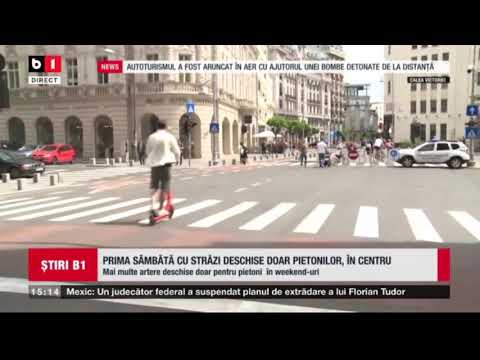 PRIMA SAMBATA CU STRAZI DESCHISE DOAR PIETONILOR IN CENTRU_Stiri B1_29 mai 2021