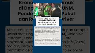 Ratusan Ojol Bentrok dengan Mahasiswa di Depan UNM, Berawal Demonstran Rusak dan Pukul Driver